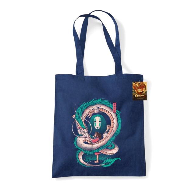 Ilustrata (The Girl And The Dragon) Navy Tote Bag - 5050293868400