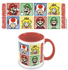 Super Mario (4 Colour) Red 11oz/315ml Coloured Inner Mug - 5050574268844