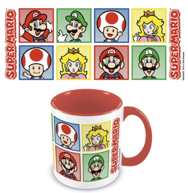 Super Mario (4 Colour) Red 11oz/315ml Coloured Inner Mug - 5050574268844