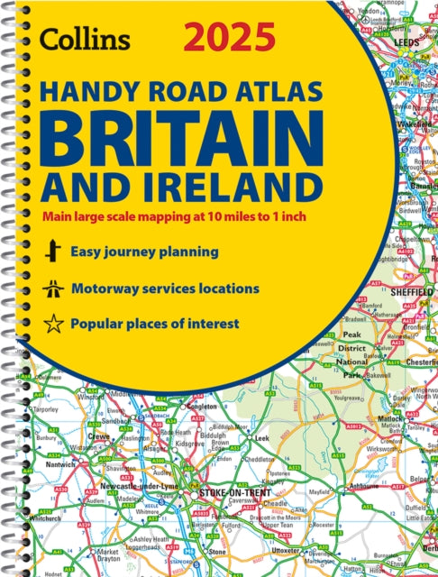 2025 Collins Handy Road Atlas Britain and Ireland : A5 Spiral - 9780008652890