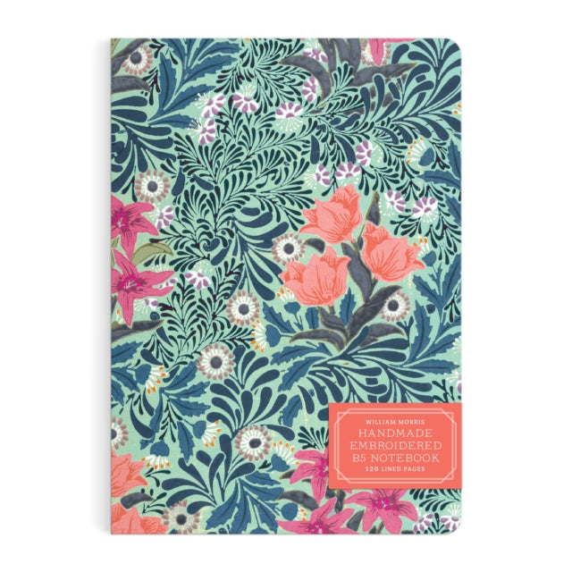 William Morris Bower Handmade Embroidered B5 Journal - 9780735383272