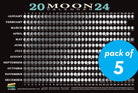 2024 Moon Calendar Card (5 pack) : Lunar Phases, Eclipses, and More! - 9781615199792
