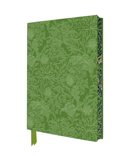 William Morris: Seaweed 2025 Artisan Art Vegan Leather Diary Planner - Page to View with Notes - 9781835621547
