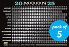 2025 Moon Calendar Card (5 Pack) : Lunar Phases, Eclipses, and More! - 9781891011528