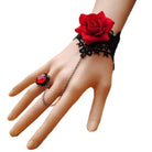 Red Rose Ring-to-Wrist Bracelet - Belfast Books